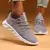 Sapatos esportivos casuais para mulheres, tênis leves, malha grossa, tênis pre