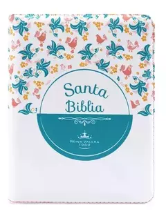 Biblia Reina Valera 1960 Cierre Blanco Flores Ayudas Qr en internet