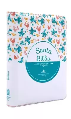 Biblia Reina Valera 1960 Cierre Blanco Flores Ayudas Qr