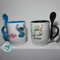 taza bombeire con cucharita - comprar online