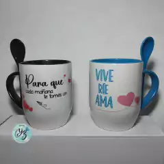taza bombeire con cucharita en internet