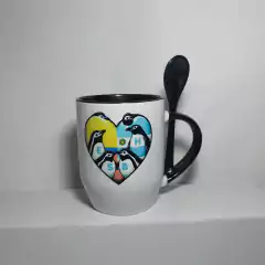 taza bombeire con cucharita