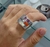 AN00057 Anillo sello 4 lineas plata peruana