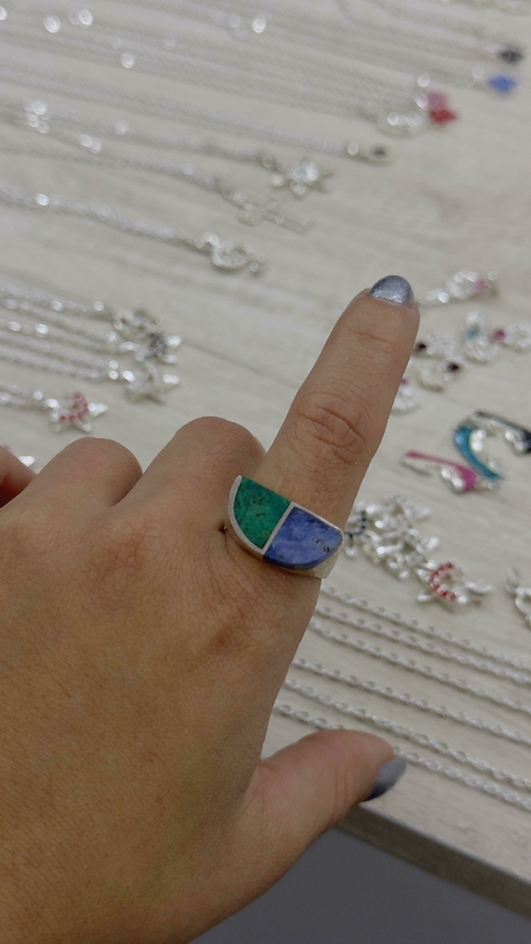 AN00147 Anillo medio sello peruano