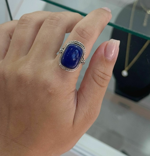 AN00271 Anillo lapislázuli Cake