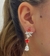 AR00418 Aros Corazones con piedras - comprar online
