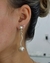 AR00040 Aro colgante perla de plata labrada