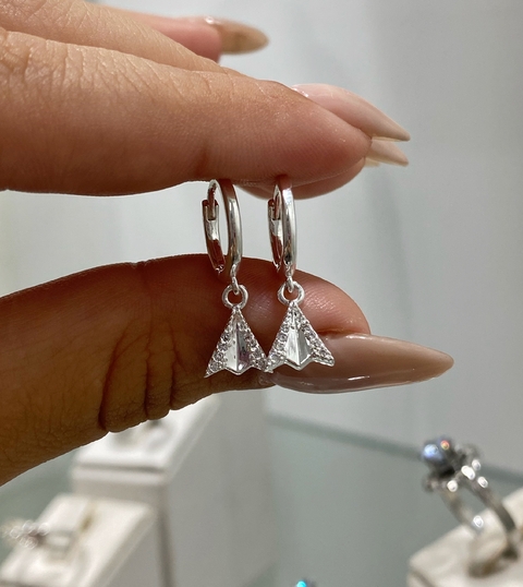 Argolla micropavé triángulo AB