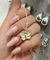 Conjunto mariposa esmaltada Amarilla AB