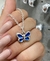Conjunto mariposa esmaltada azul AB