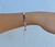 PU00122 Pulsera cristal azul marino y blanco con perlas - comprar online