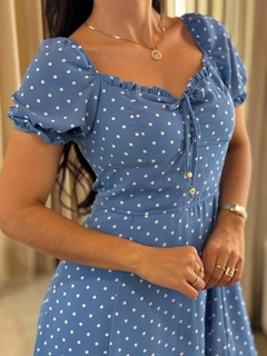 Vestido Poá Azul na internet