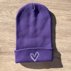 Gorro Corazon - Lila - comprar online