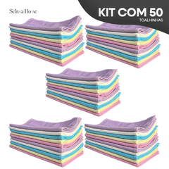Kit 50 Toalhinha De Mão Boca Rosto Social Escolar Academia 29x50cm