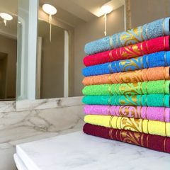 Jogo Kit 4 Toalha De Banho Grande Grossa Macia 100% Algodão 75x150 Gigante Alta Absorção - comprar online