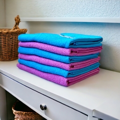 Kit 2 Toalha De Banho 100% Algodão Infantil Menina Criança Ponto Cruz - loja online