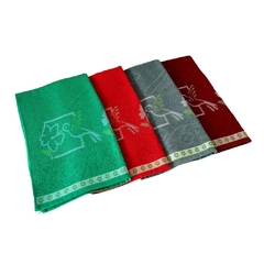 Kit 4 Toalha Rosto Grossa 50x80 Grande 100% Algodão Sortida - comprar online