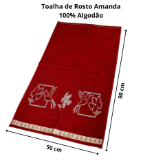 Kit 4 Toalha De Rosto Amanda Luxo 80x50 Grande 100% Algodão - comprar online