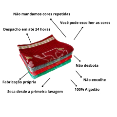 Kit 4 Toalha De Rosto Amanda Luxo 80x50 Grande 100% Algodão