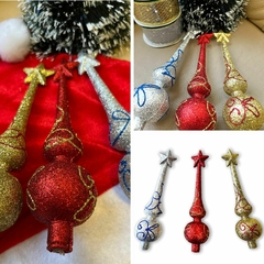 Puntal Navidad Con Brillantina y Estrellita