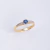 Anel Safira, Ouro 18k com brilhantes. - comprar online