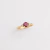 Anel rubi, Ouro 18k com brilhante.