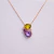 Gargantilha com Ametista e Peridoto, de Ouro18k