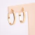 Argola fio polido com detalhe fosco, Ouro 18k.