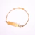 Pulseira infantil com placa e coroa, Ouro 18k
