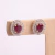Brinco Rubi oval, Ouro 18k com brilhantes. - comprar online