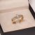 Anel duplo, Ouro18k com brilhantes
