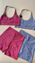 Conjunto canelado de compressão (short) - Top Tamy - loja online
