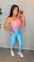Conjunto canelado de compressão duo cós (legging) - Top Luna - comprar online