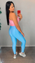Conjunto canelado de compressão duo cós (legging) - Top Luna na internet