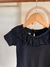 Body Preto com Babado Manga Curta - comprar online