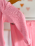 Conjunto Body Manga Longa e Calça Canelada Rosa - comprar online