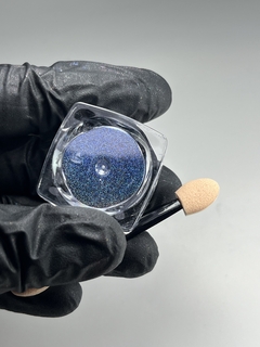 polvo efecto chrome - azul holográfico