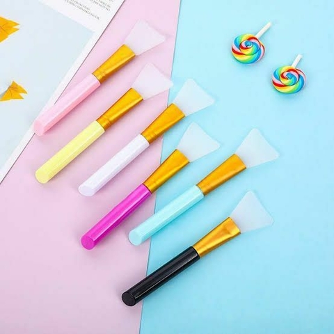 Pincéis de Silicone para Máscaras de Skin Care Aplicação Suave e Precisa Ideal para Máscaras Faciais, Evita Desperdício de Produto e Fácil de Limp