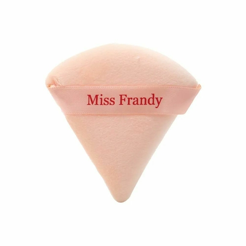 Esponja Triangular Macia para Pó Miss Frandy Aplicação Precisa e Uniforme, Ideal para Finalização e Acabamento do Maquilhagem, Textura Suave