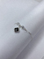 Pulseira trevo pendurado com zirconias embutidas lateral - preto