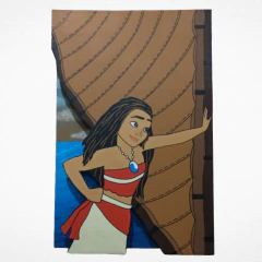 CUADRO DECORATIVO MOANA EN EL OCEANO