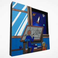 CUADRO DECORATIVO VENTANA AL ESPACIO - comprar en línea