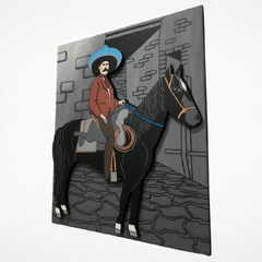 CUADRO DECORATIVO EMILIANO ZAPATA EN CABALLO en internet