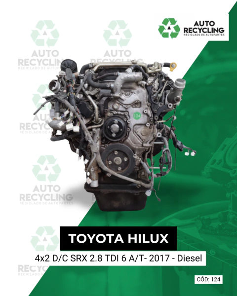Motor Toyota Hilux 4x2 D/C SRX 2.8 TDI 6 A/T - 2017 - Diesel
