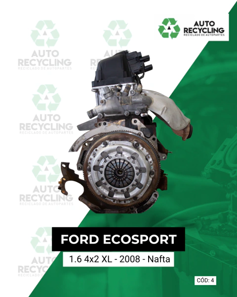 Motor - Ford Ecosport - 1.6 4x2 XL - 2008 - Nafta