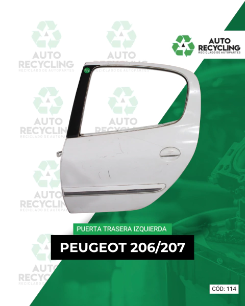 Puerta trasera izquierda Peugeot 206/207