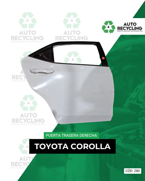Puerta trasera derecha - Toyota Corolla