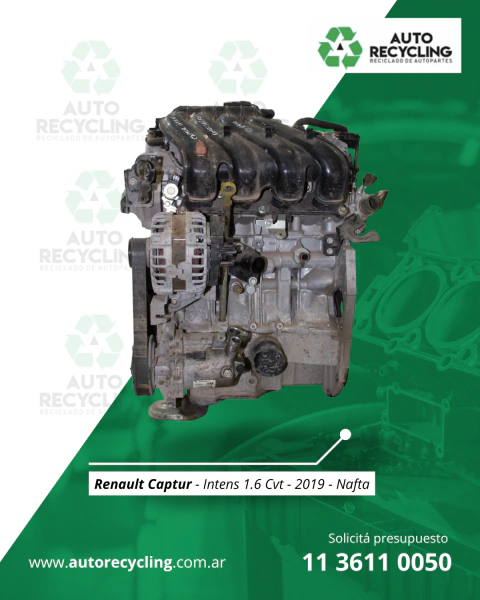 Motor - Renault Captur - Intens 1.6 Cvt - 2019 - Nafta