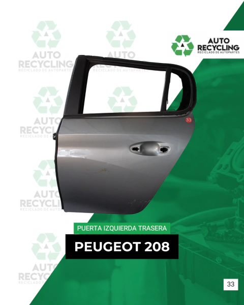 Puerta trasera izquierda - Peugeot 208