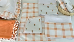 KIT DE FRALDAS QUADRICULADAS PREMIUM VICHY SALMÃO